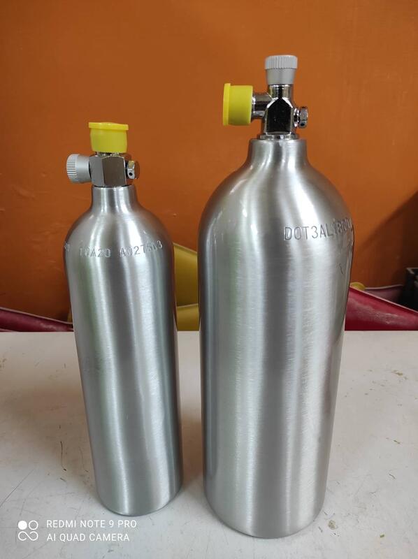 1L Co2鋼瓶鋁瓶,二氧化碳1公升,可樂桶,Keg,啤酒王自釀啤酒原料器材教學