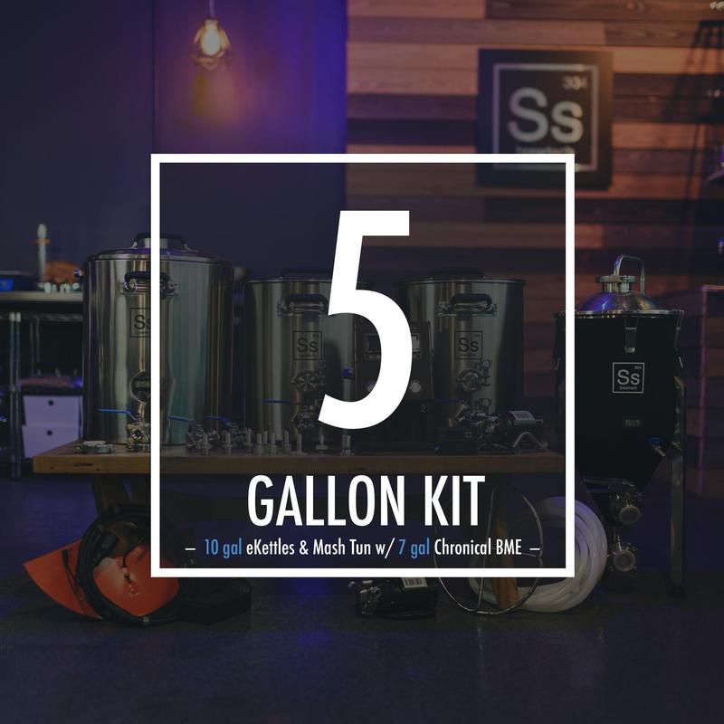 Ss釀酒科技台灣總代理啤酒王電子溫度控制釀造系統組合eBrewing5加侖套件搭配7加侖Chronical BME發酵桶